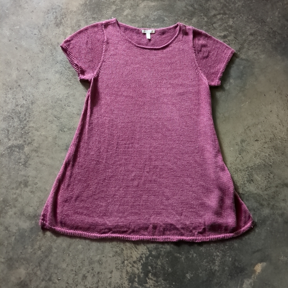 Eileen Fisher Mauve Tunic Top size Large